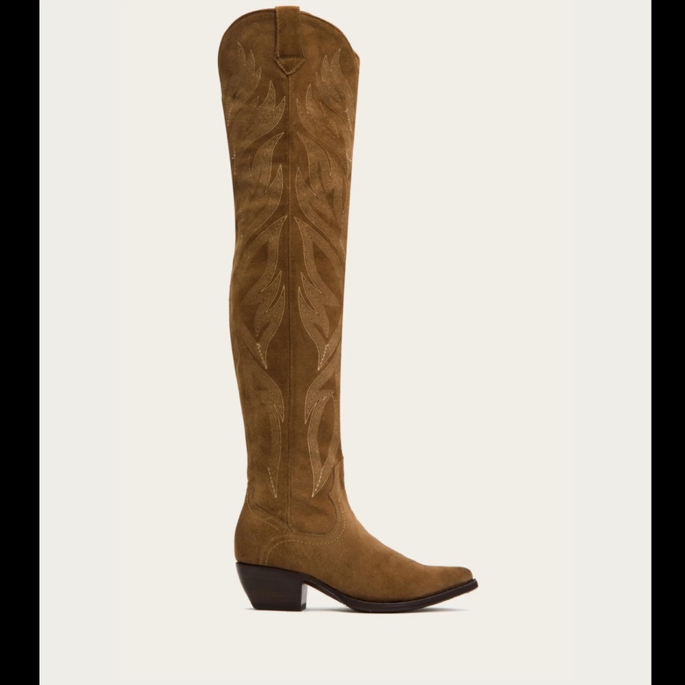 ISO!!! Frye thigh high cowgirl boots